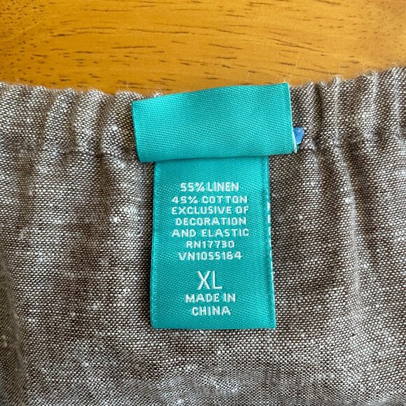 NWOT Size XL Calypso St. Barth for Target linen blend faded brown jumpsuit - Picture 13 of 15